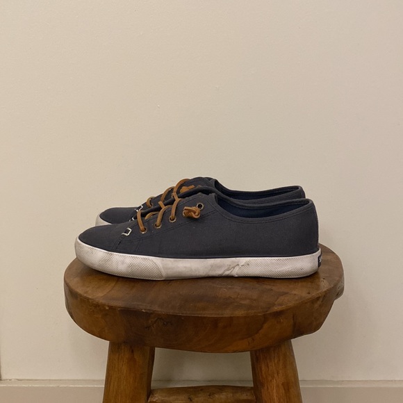 Sperry Navy Blue Slip On Sneakers 7 - Picture 2 of 5